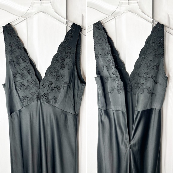 Hunter Bell Lulu Embroidered Satin Bias Gown Size 0 NWOT - Picture 6 of 14